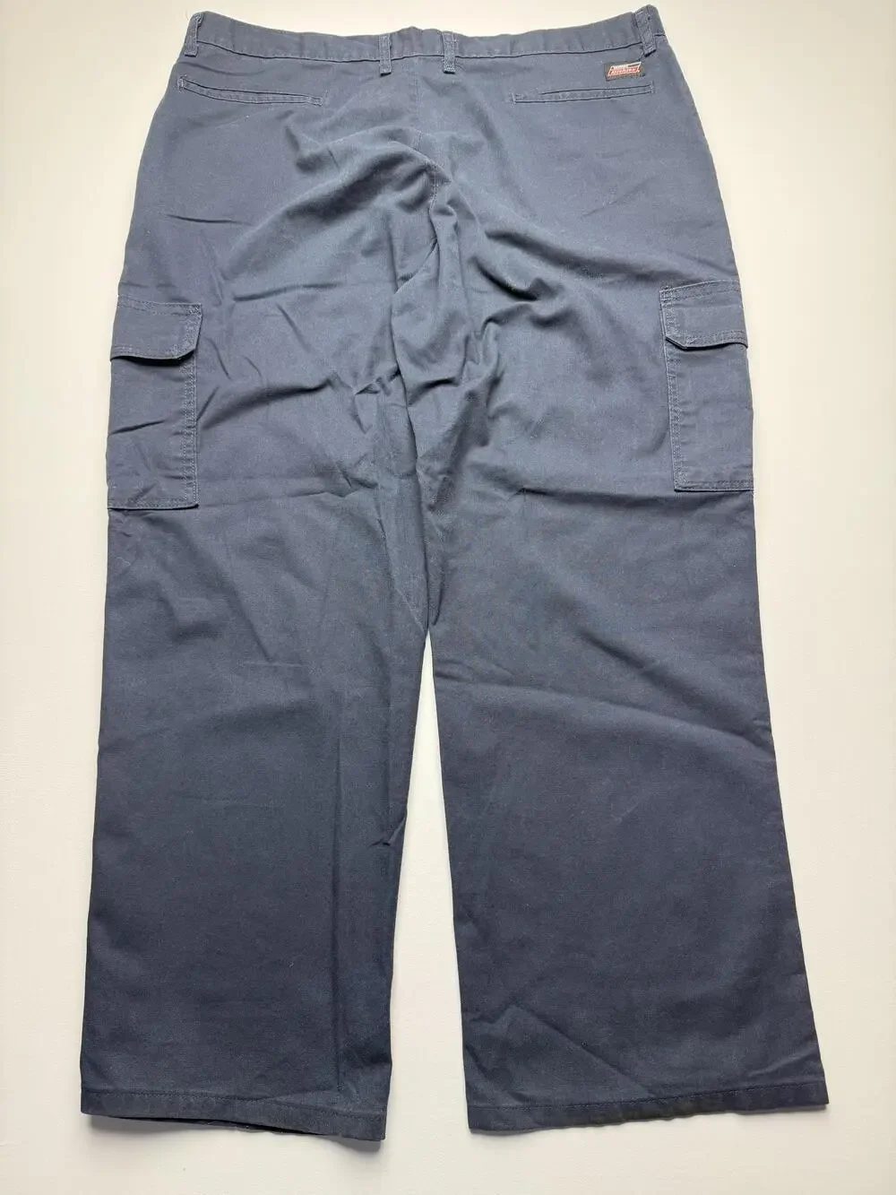 Dickies Cargo Pants Mens 40x30 Blue Denim Straight Relaxed Fit Workwear Utility
